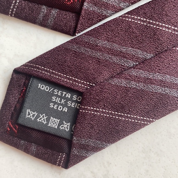 Zegna Tie in Maroon - Picture 4 of 5